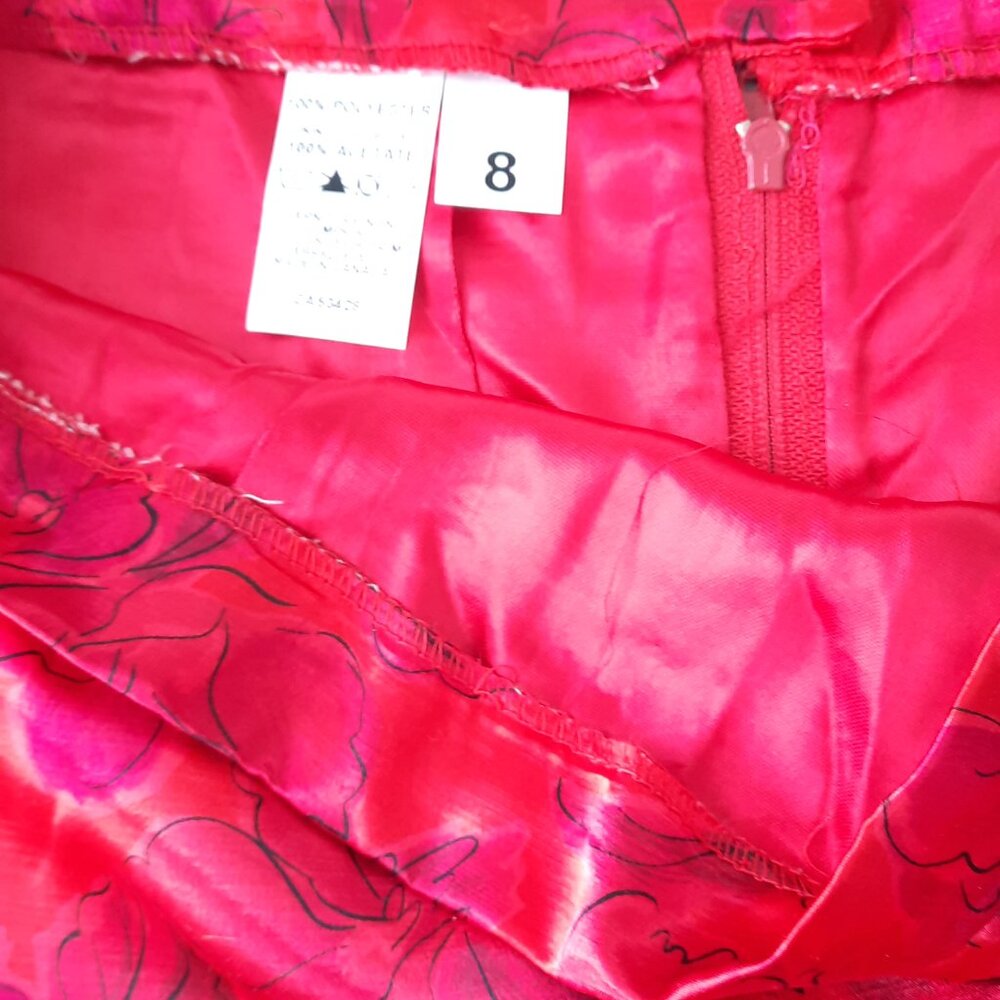 Brand New Red Satin Skirt With Lining100% Polyester - Picture 3 of 6